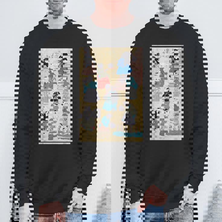 日本の猫 歌川国芳 流行猫の曲鞠 ヴィンテージ浮世絵 芸術の美的 日本の伝統美術 スウェットシャツ 高齢者への贈り物