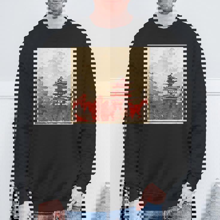 日本アジア アジア 日本風 ヴィンテージ レトロ 自然 スウェットシャツ 高齢者への贈り物