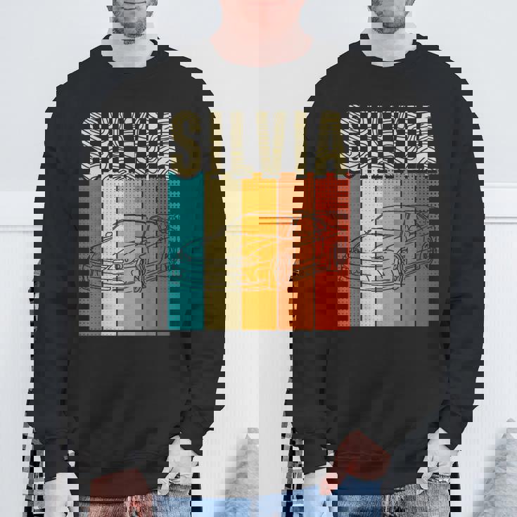 日本シルビア15 チューニング スポーツカー レジェンド 90年代 ヴィンテージ スウェットシャツ 高齢者への贈り物