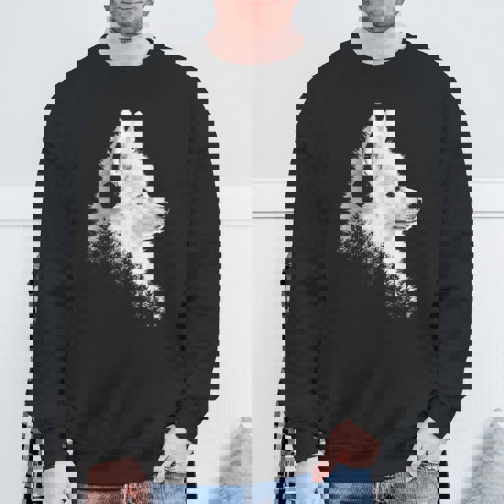 日本スピッツ 犬 ペット 音楽 ヘッドホン 日本スピッツ スウェットシャツ 高齢者への贈り物