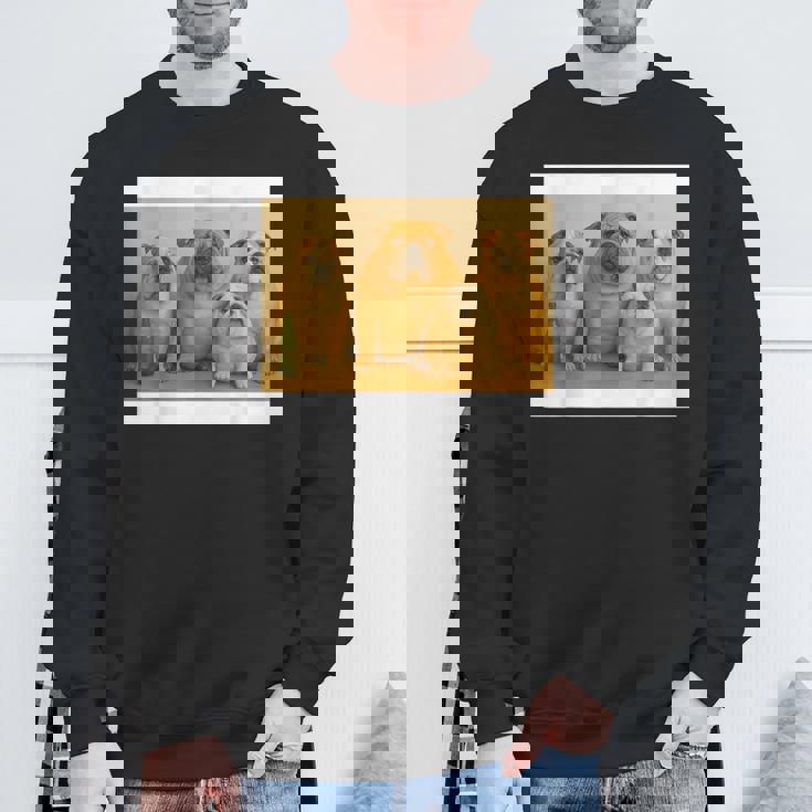 日本ブルドッグファミリー スウェットシャツ 高齢者への贈り物