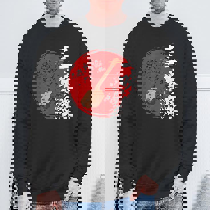 日本三味線 伝統楽器 スウェットシャツ 高齢者への贈り物