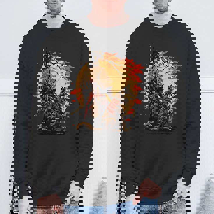 日本美術 忍者 浮世絵 アニメ風 侍 改 健 スウェットシャツ 高齢者への贈り物