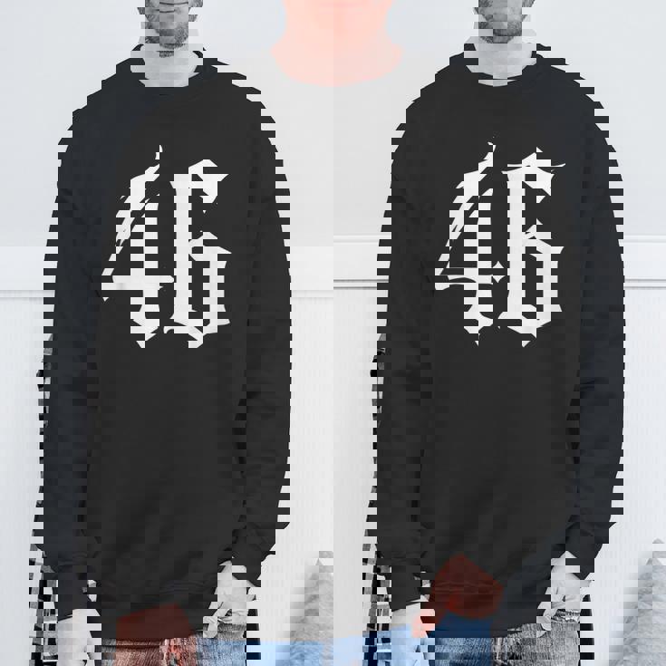 旧英数字 46 46 スウェットシャツ 高齢者への贈り物