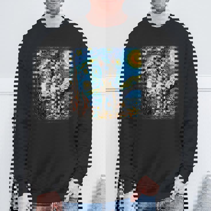 星月夜のヴァンゴッホ ボストンテリア スウェットシャツ 高齢者への贈り物