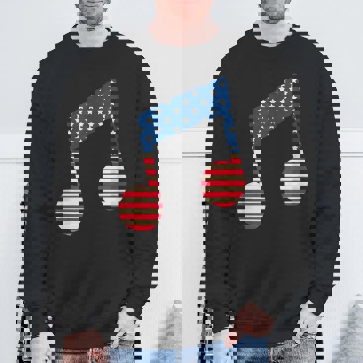 星条旗 アメリカ国旗 音符 スウェットシャツ 高齢者への贈り物