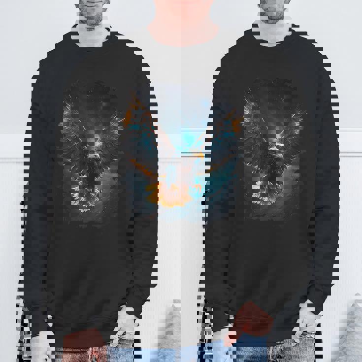 星空の雄大な鷲 スウェットシャツ 高齢者への贈り物