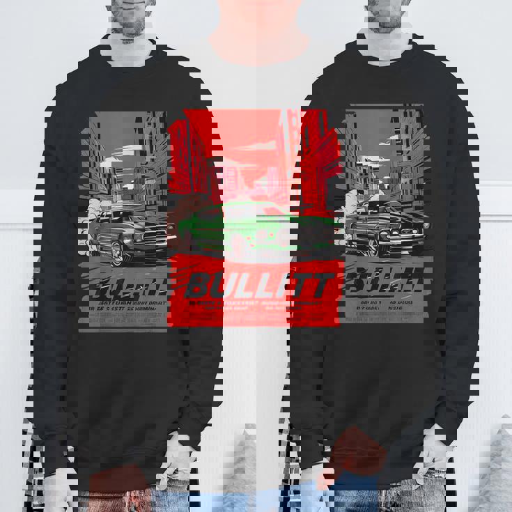 映画 ブリット マッスルカー イラスト スウェットシャツ 高齢者への贈り物