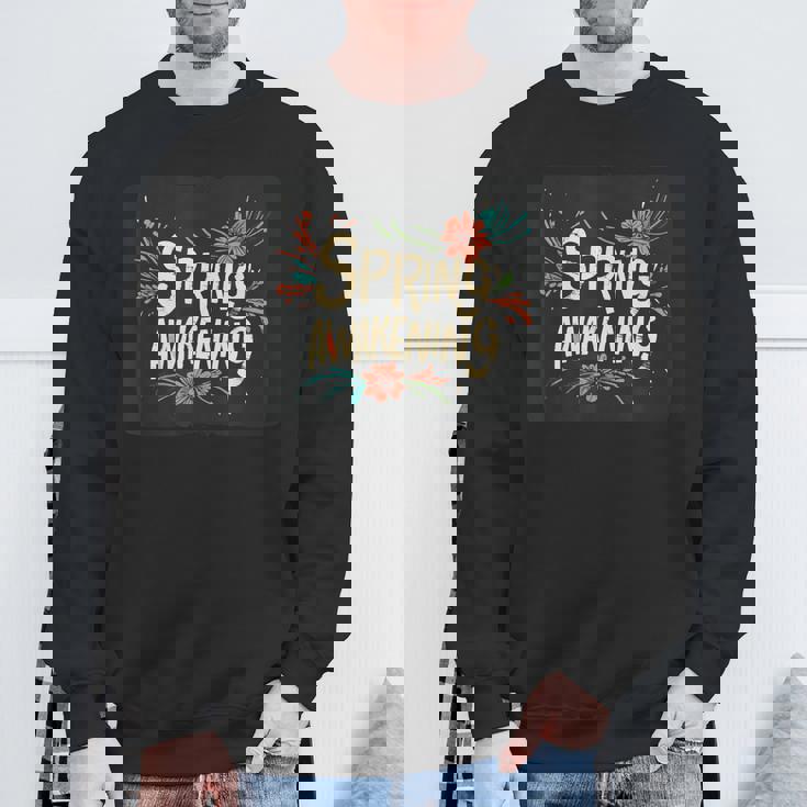 春の目覚めのスピーチデザインの面白いコスチューム。 スウェットシャツ 高齢者への贈り物