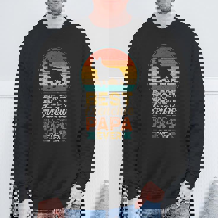 最高のフレンチ・パパ フレンチ・ブルドッグ スウェットシャツ 高齢者への贈り物