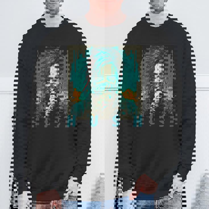 未来的なデザインを見せるサイバーパンクガール スウェットシャツ 高齢者への贈り物