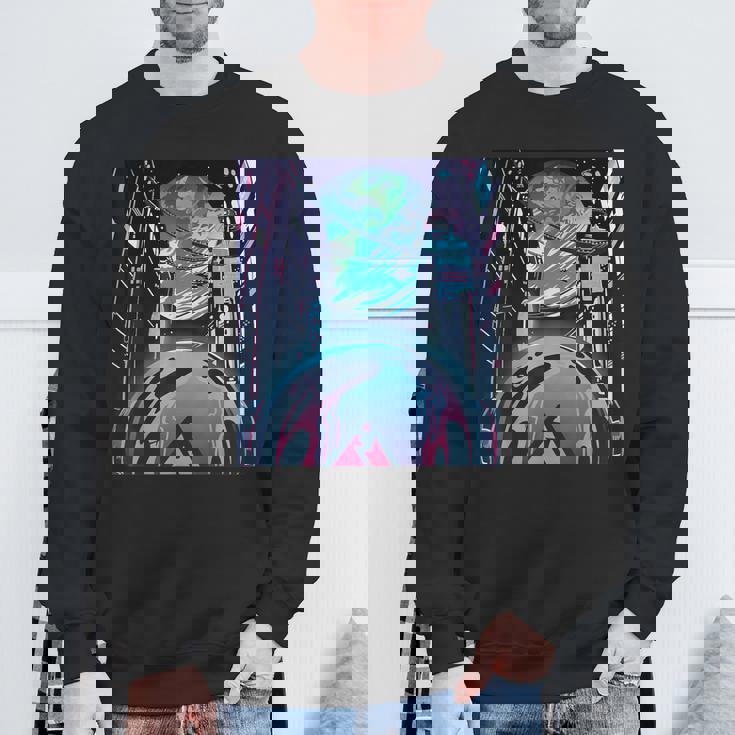 未来都市美学宇宙ハイテクホーム スウェットシャツ 高齢者への贈り物