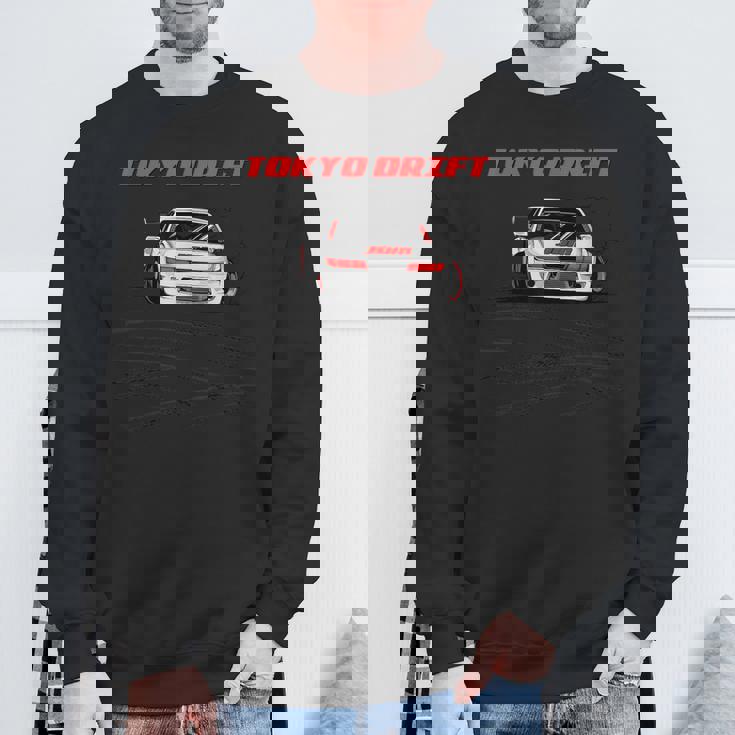 東京 ドリフトカー ジャパン ドリフトレーサー ドーナツ 運転 横向き スウェットシャツ 高齢者への贈り物