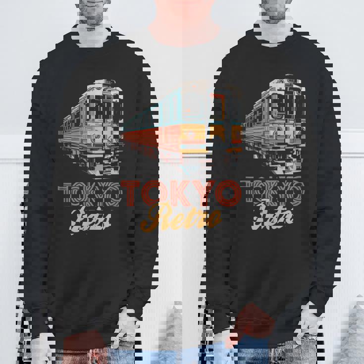 東京 レトロ 電車 日本 ヴィンテージ 列車 旅行 お土産 スウェットシャツ 高齢者への贈り物