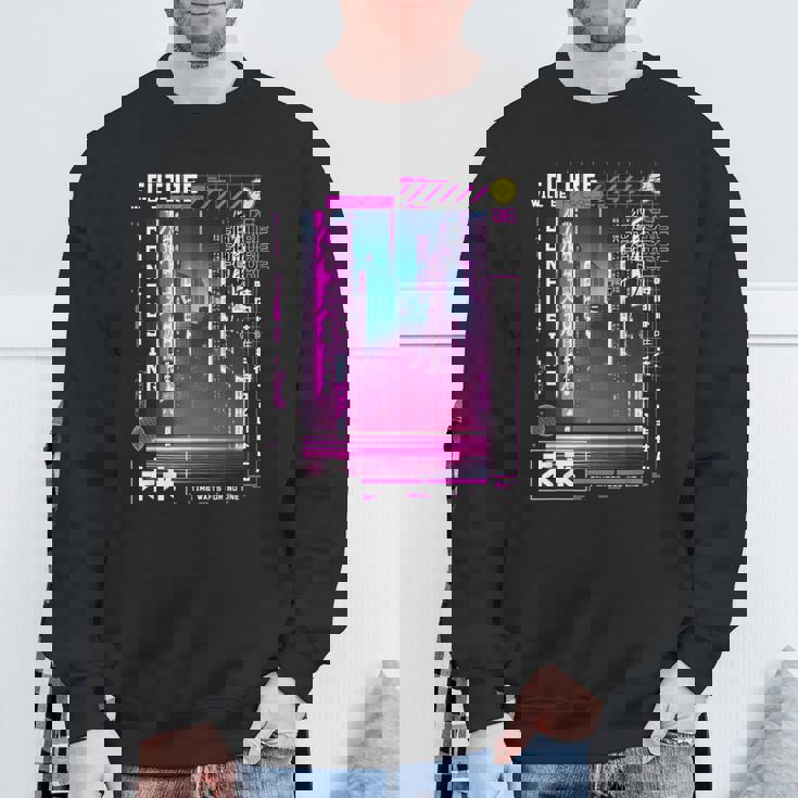 東京サイバーパンク ヴェイパーウェーブ 日本のレトロな雰囲気の美学 スウェットシャツ 高齢者への贈り物