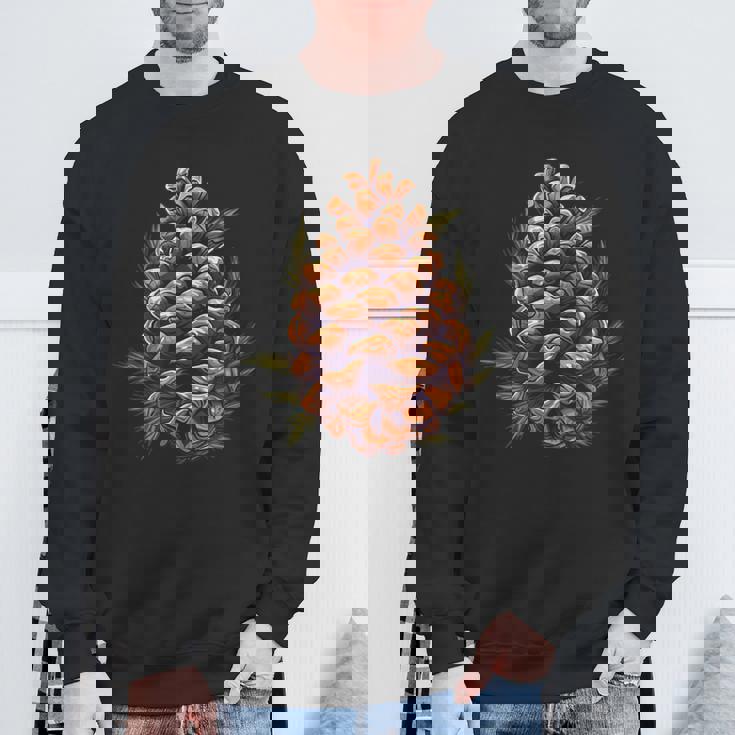 松ぼっくり好きのための涼しい秋の季節 スウェットシャツ 高齢者への贈り物