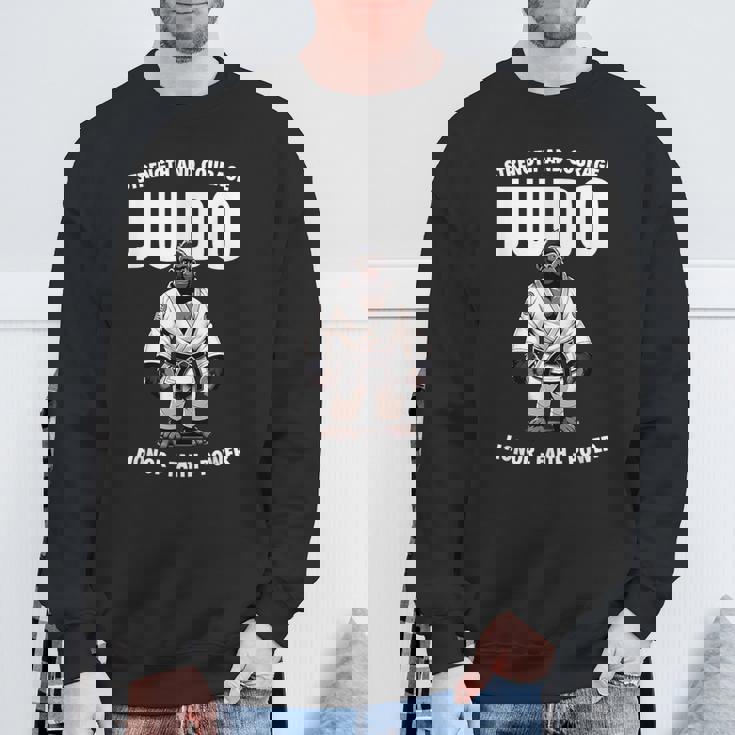 柔道ゴリラ かわいい日本の柔道家 スウェットシャツ 高齢者への贈り物