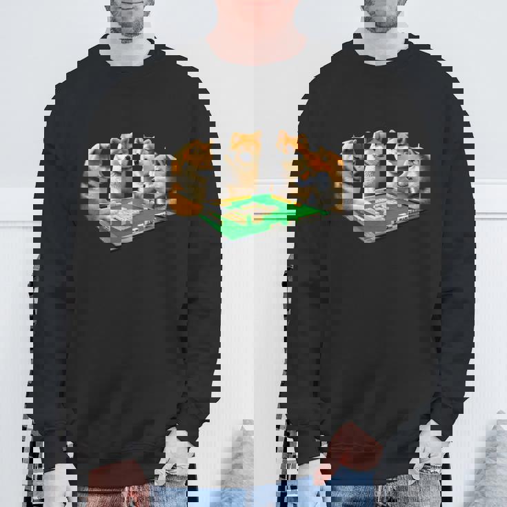 柴犬 イヌ 麻雀 面白いtシャツ 犬 文字入り メンズ おもしろ 面白い 服 おもしろグッズ ネタ 雀士 長袖tシャツ スウェットシャツ 高齢者への贈り物