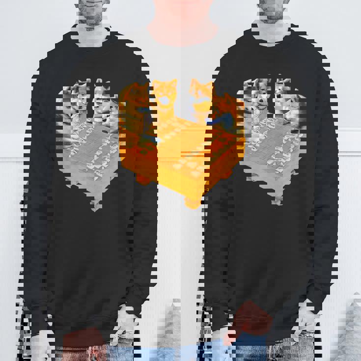 柴犬 将棋 イヌ 面白いtシャツ おもしろ 面白い 服 グッズ ネタ ウケ狙い メンズ 棋士 おもしろグッズ スウェットシャツ 高齢者への贈り物