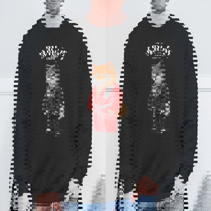 柴犬 柔道空手師 赤柔道師 スウェットシャツ 高齢者への贈り物