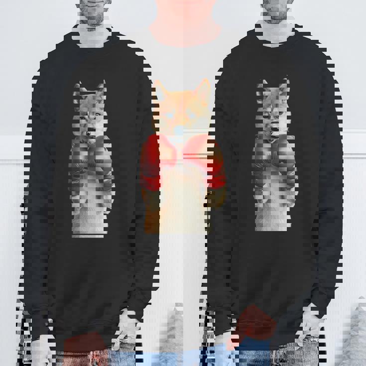 柴犬ボクシング 長袖tシャツ スウェットシャツ 高齢者への贈り物