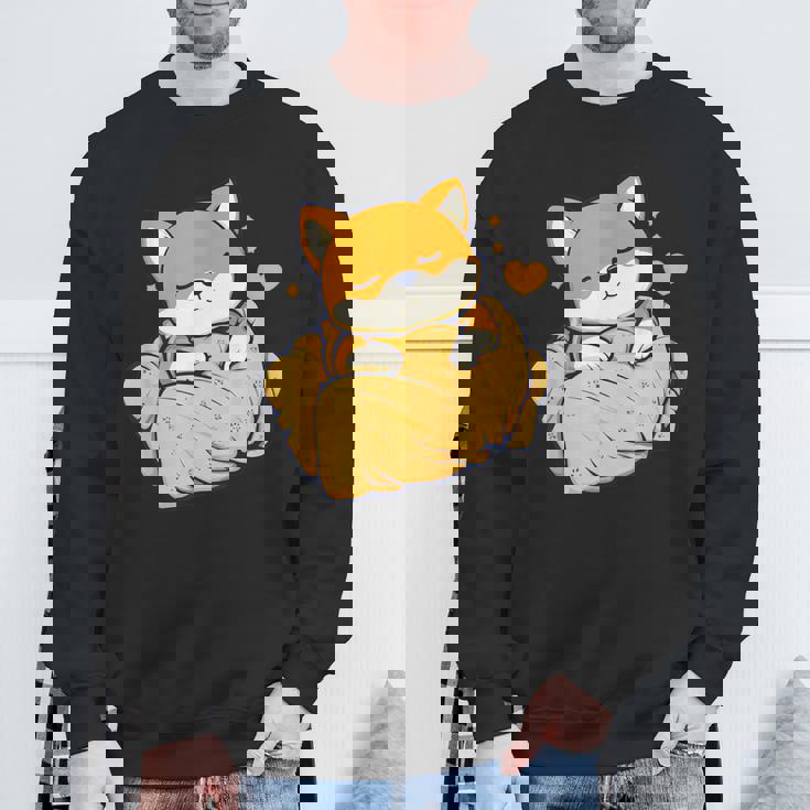 柴犬寝パジャマナイトタイムかわいいグラフィックネグリジェ スウェットシャツ 高齢者への贈り物