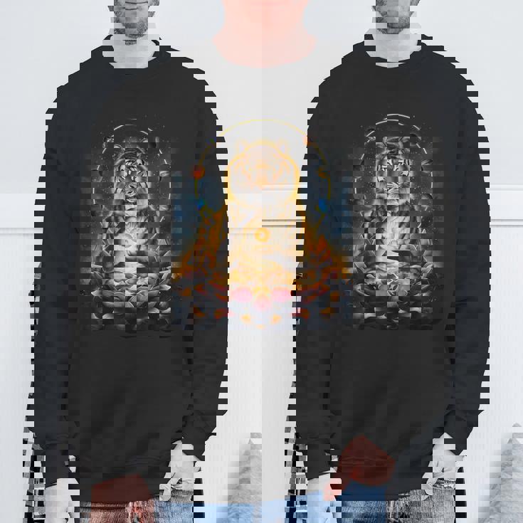 極楽浄土 天国 蓮の花 宇宙 虎 トラ スウェットシャツ 高齢者への贈り物