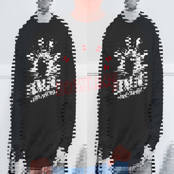 楽しいロールスボーリング パンヴィンテージボウリングボール スウェットシャツ 高齢者への贈り物