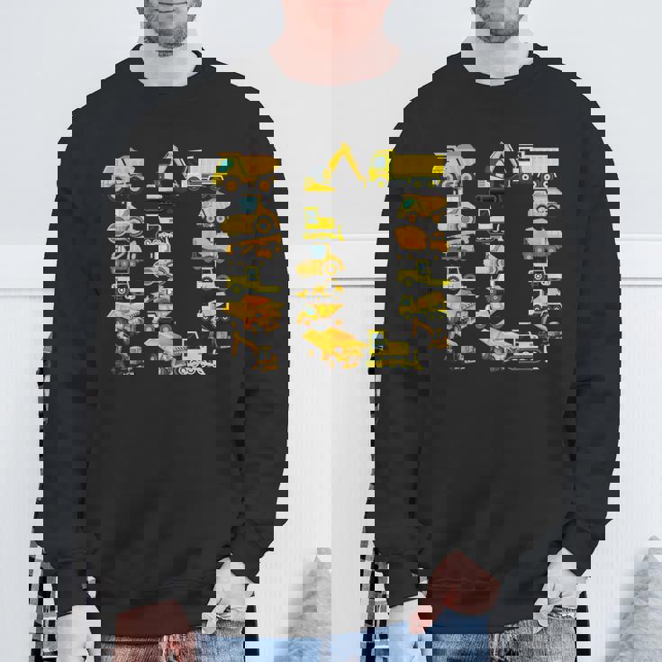 楽しい建設トラック 10歳の誕生日パーティー 男の子 10歳 スウェットシャツ 高齢者への贈り物