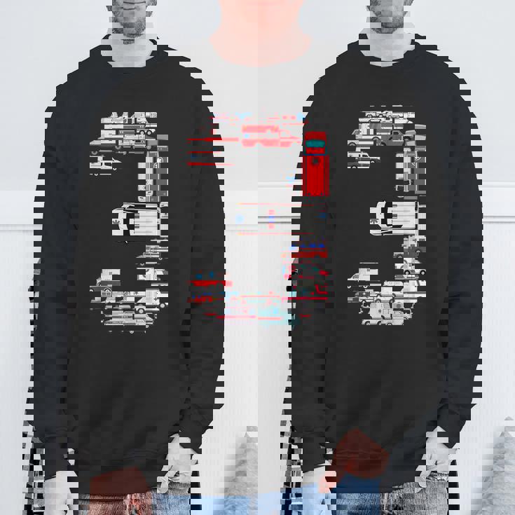 楽しい救急車 3歳の誕生日パーティー 男の子 3歳服 スウェットシャツ 高齢者への贈り物