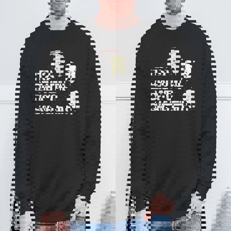 歯を救うには美しい日だ 歯医者 スウェットシャツ 高齢者への贈り物