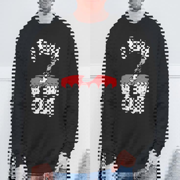 歯科用鉗子を抜く歯医者用器具歯 スウェットシャツ 高齢者への贈り物