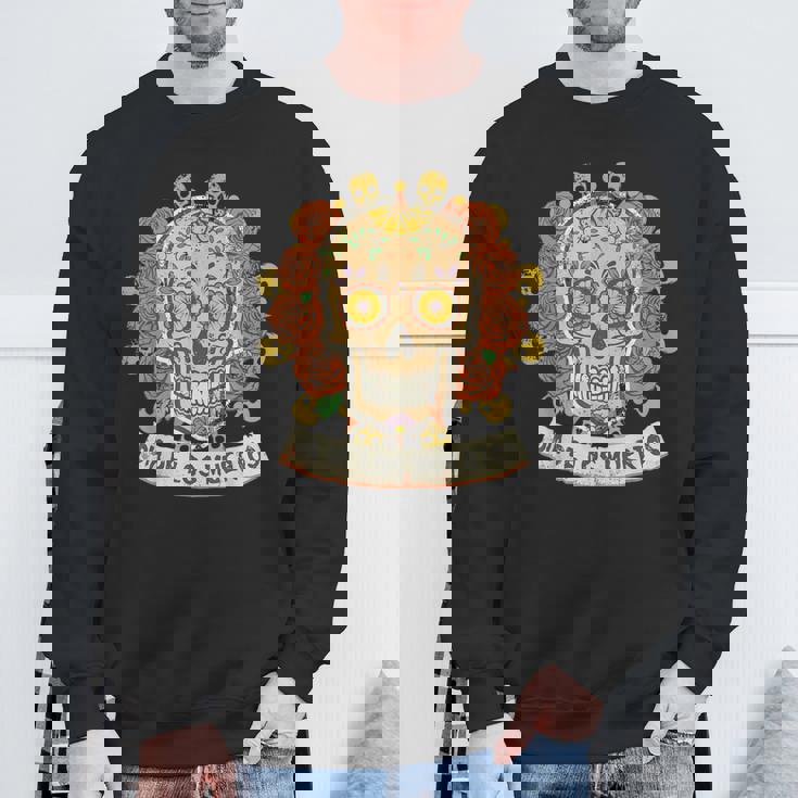 死者の日メキシカンシュガースカルフローラルセレブレーション スウェットシャツ 高齢者への贈り物