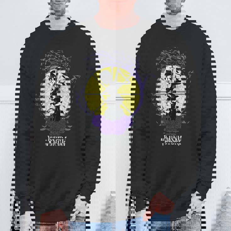 水曜シリーズ 水曜 ガラス窓付きチェロ演奏 スウェットシャツ 高齢者への贈り物