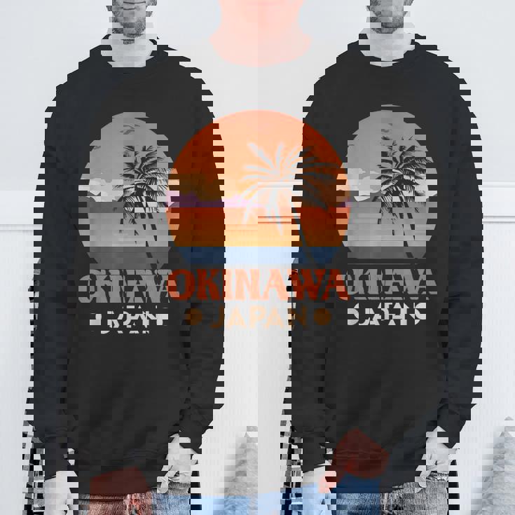 沖縄 Japan ヤシの木 夏休み 日本観光 スウェットシャツ 高齢者への贈り物