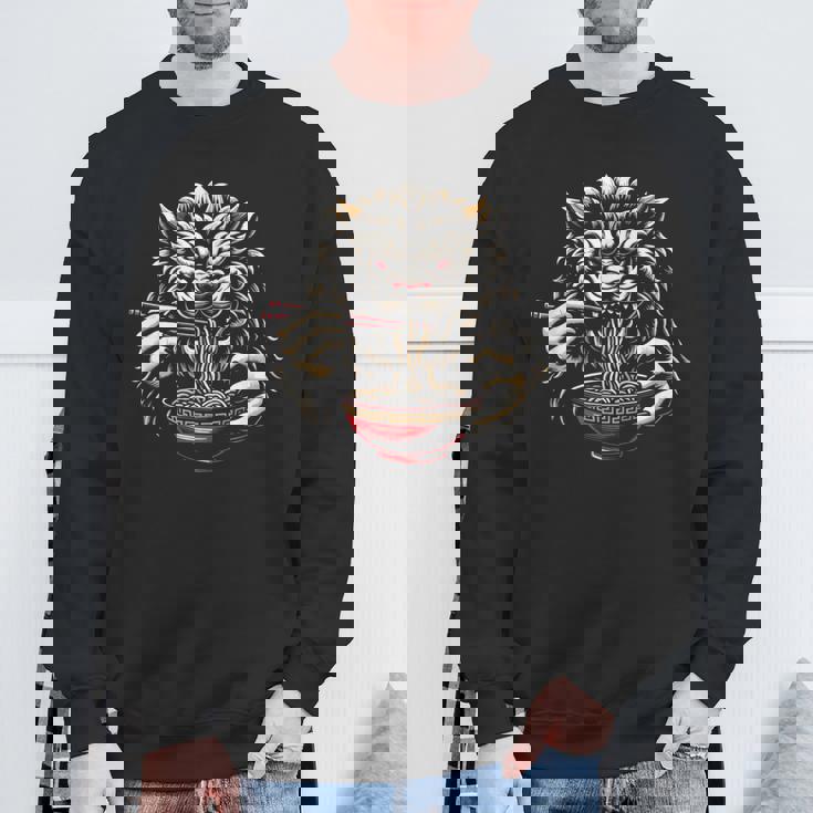 沖縄ジャパン シーサー ガーディアン ライオン ラーメン 沖縄土産 スウェットシャツ 高齢者への贈り物