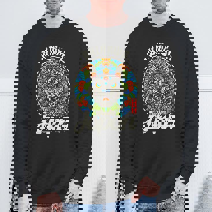 沖縄ジャパン シーサー ライオンガーディアン 和 カタカナ お土産 スウェットシャツ 高齢者への贈り物