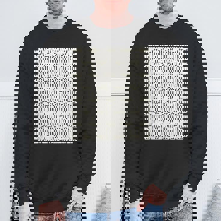 点と線 白 黒 スウェットシャツ 高齢者への贈り物