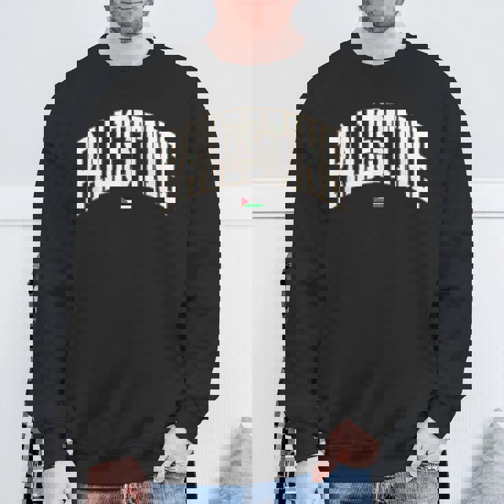 無料のパレスチナ大学代表チームフォント パレスチナの国旗を保存 スウェットシャツ 高齢者への贈り物