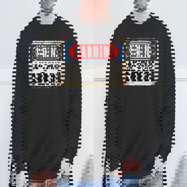 焼酎日本酒面白い警告サインが含まれている可能性があります スウェットシャツ 高齢者への贈り物