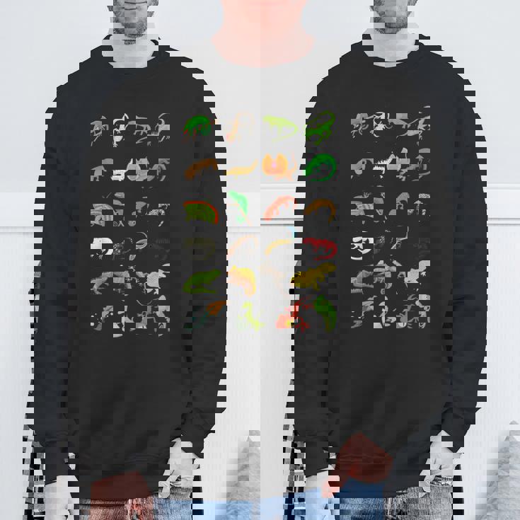 爬虫類 種別 かわいい ヤモリ トカゲ スウェットシャツ 高齢者への贈り物