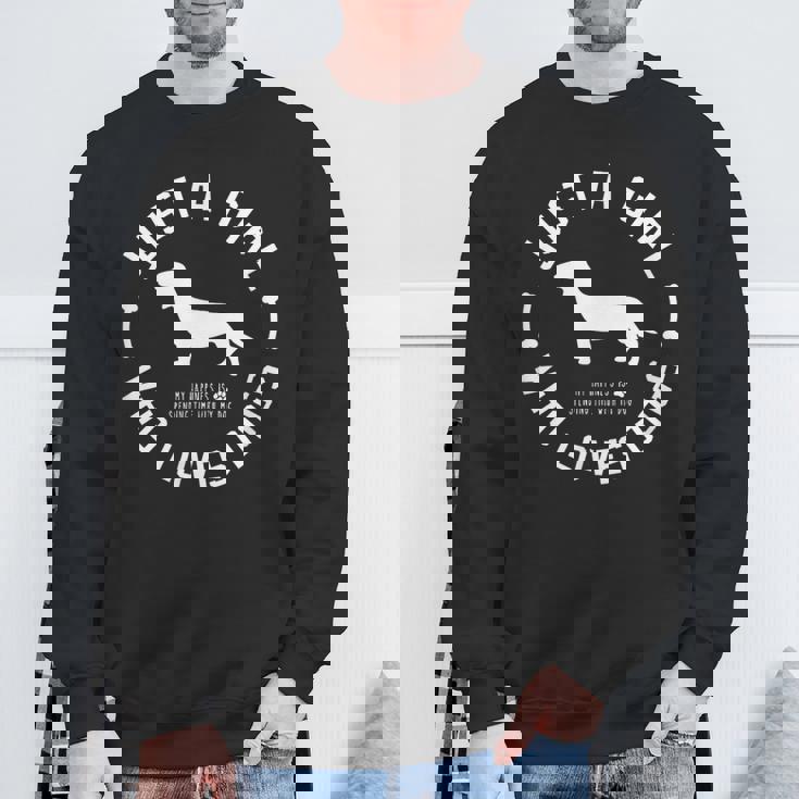 犬 おもしろ おしゃれ イヌ 可愛い ダックスフンド ミニチュアダックス シルエット スウェットシャツ 高齢者への贈り物