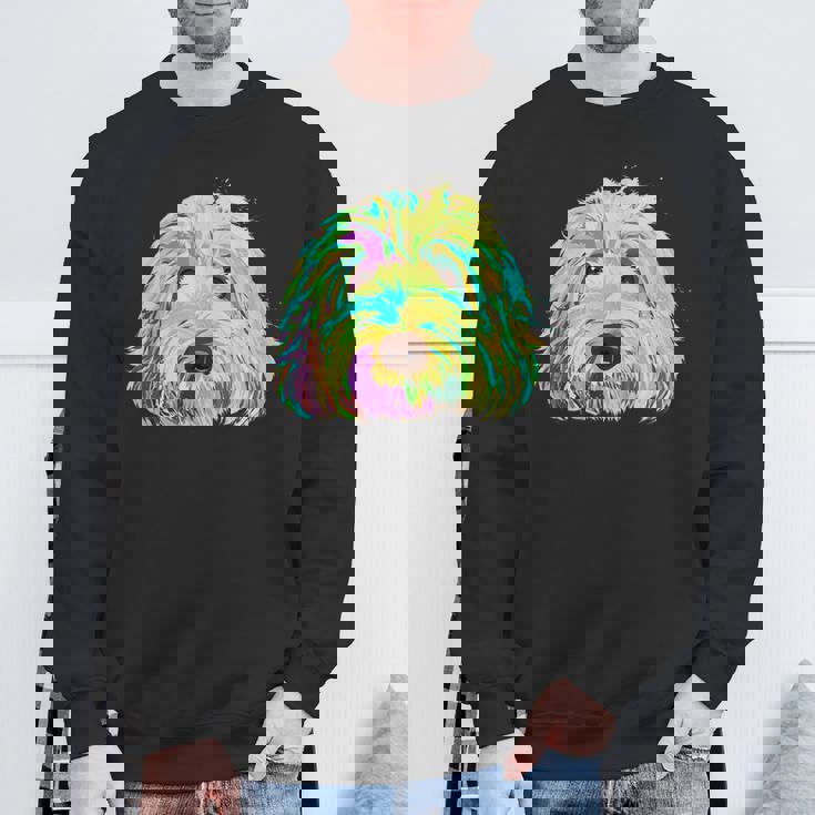 犬 カラフル ラブラドゥードル スウェットシャツ 高齢者への贈り物