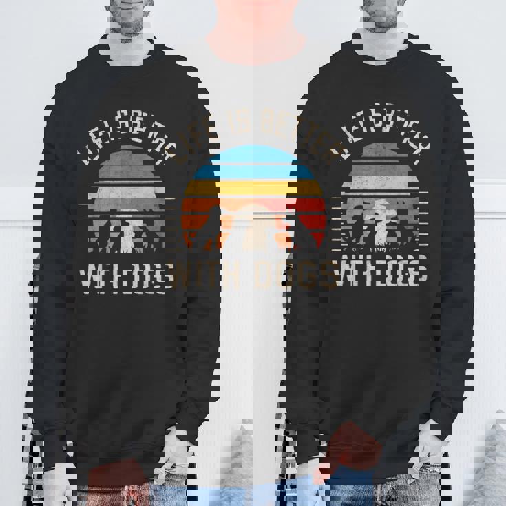 犬と一緒に暮らすのは スウェットシャツ 高齢者への贈り物