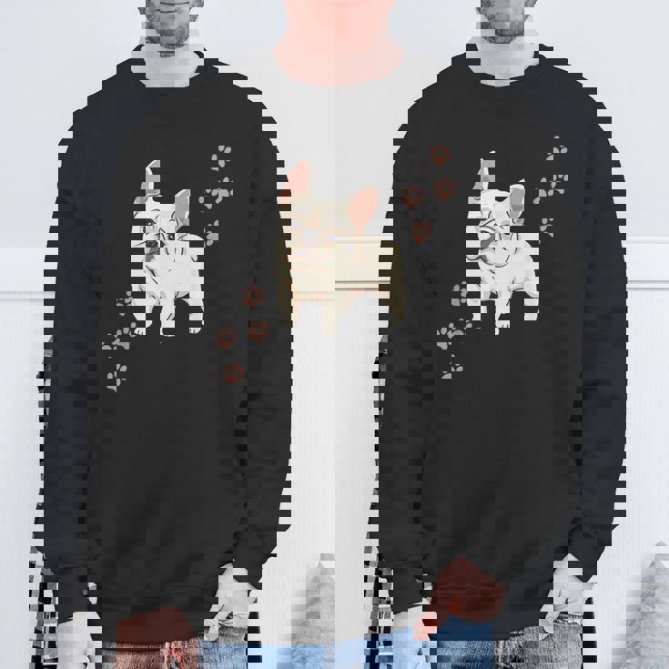 犬のプリントとフレンチブルドッグのグラフィック フレンチブルドッグ スウェットシャツ 高齢者への贈り物