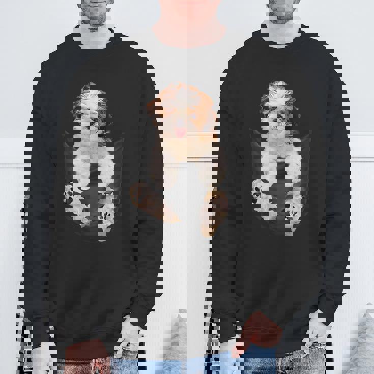 犬好き ギフト シーズー バッグ入り スウェットシャツ 高齢者への贈り物