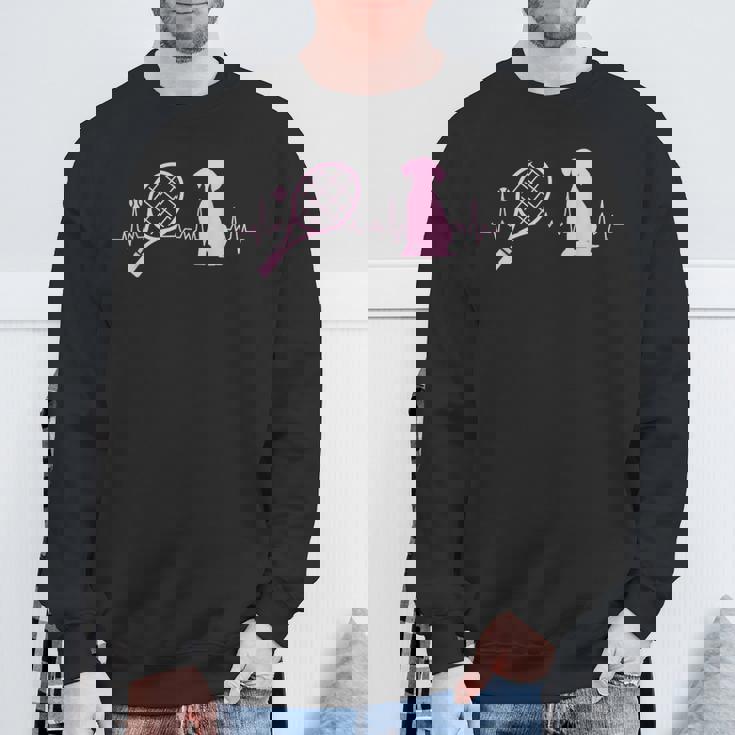 犬好き テニスプレーヤー コーチ 犬 スポーツ テニス 犬 スウェットシャツ 高齢者への贈り物