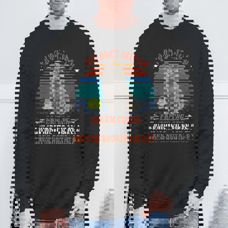 猫 ブリティッシュショートヘア 猫 スウェットシャツ 高齢者への贈り物