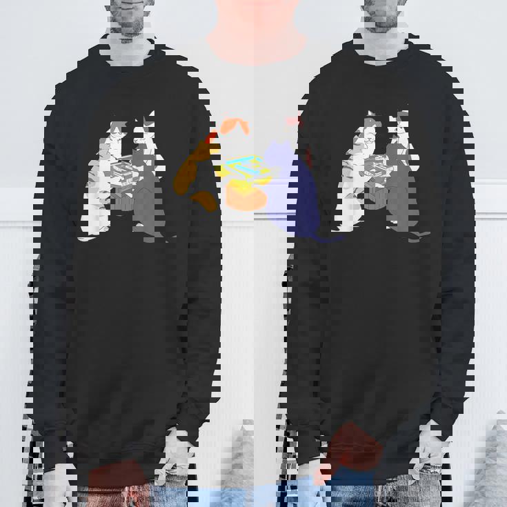 猫 ネコ 麻雀 面白いtシャツ 文字入り メンズ おもしろ 面白い 服 おもしろグッズ ネタ 雀士 スウェットシャツ 高齢者への贈り物