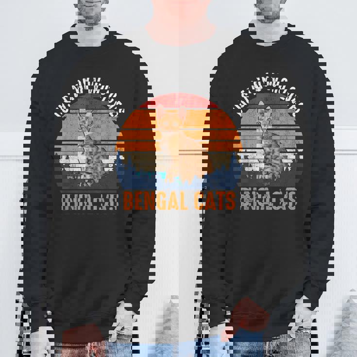 猫-ベンガル猫 スウェットシャツ 高齢者への贈り物